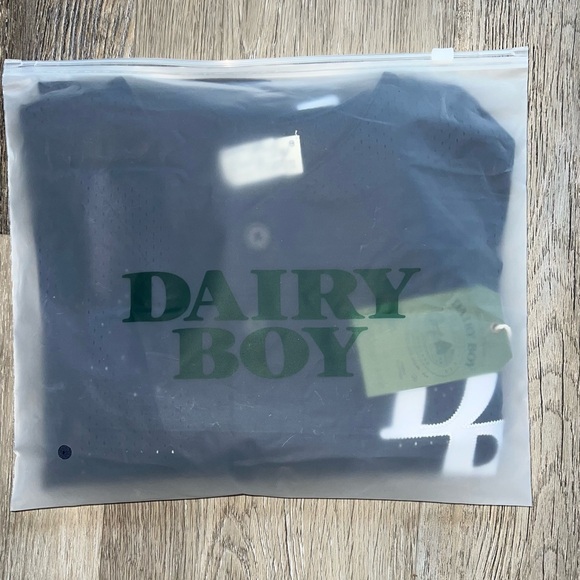 NWT Dairy Boy Homecoming cropped Jersey in Navy - Picture 4 of 14